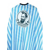 миниатюра для товара: П18169 Пеньюар Barber FRESH (блакитний, зелений, смуги) 120*110см. PBP-F