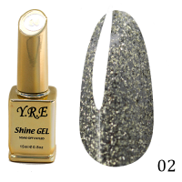 Г04152 Гель-лак  YRE 15мл "Shine Gel" №02 