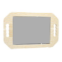 З21072 Дзеркало для клієнта прямокутне (смужка) 40*25см.