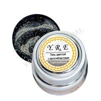 Г04019 Гель YRE 7гр. темно-сірий з мульти блискітками