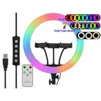 Л02799 Лампа кільцева LED RGB Ø-36см + Штатив